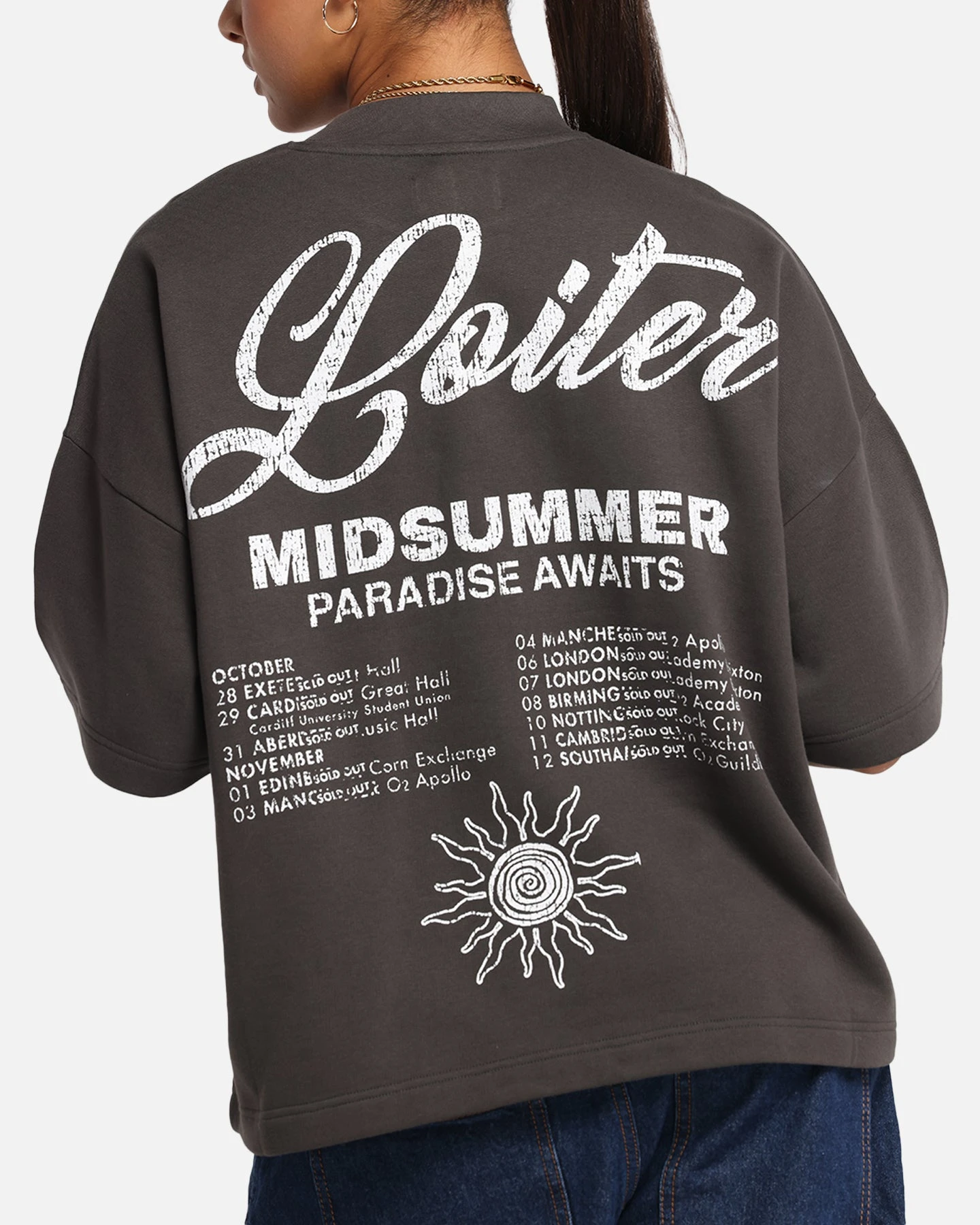 Loiter Palm Spring Box T-Shirt Charcoal 10 Loiter Palm Spring Box T-Shirt Charcoal - Image 8