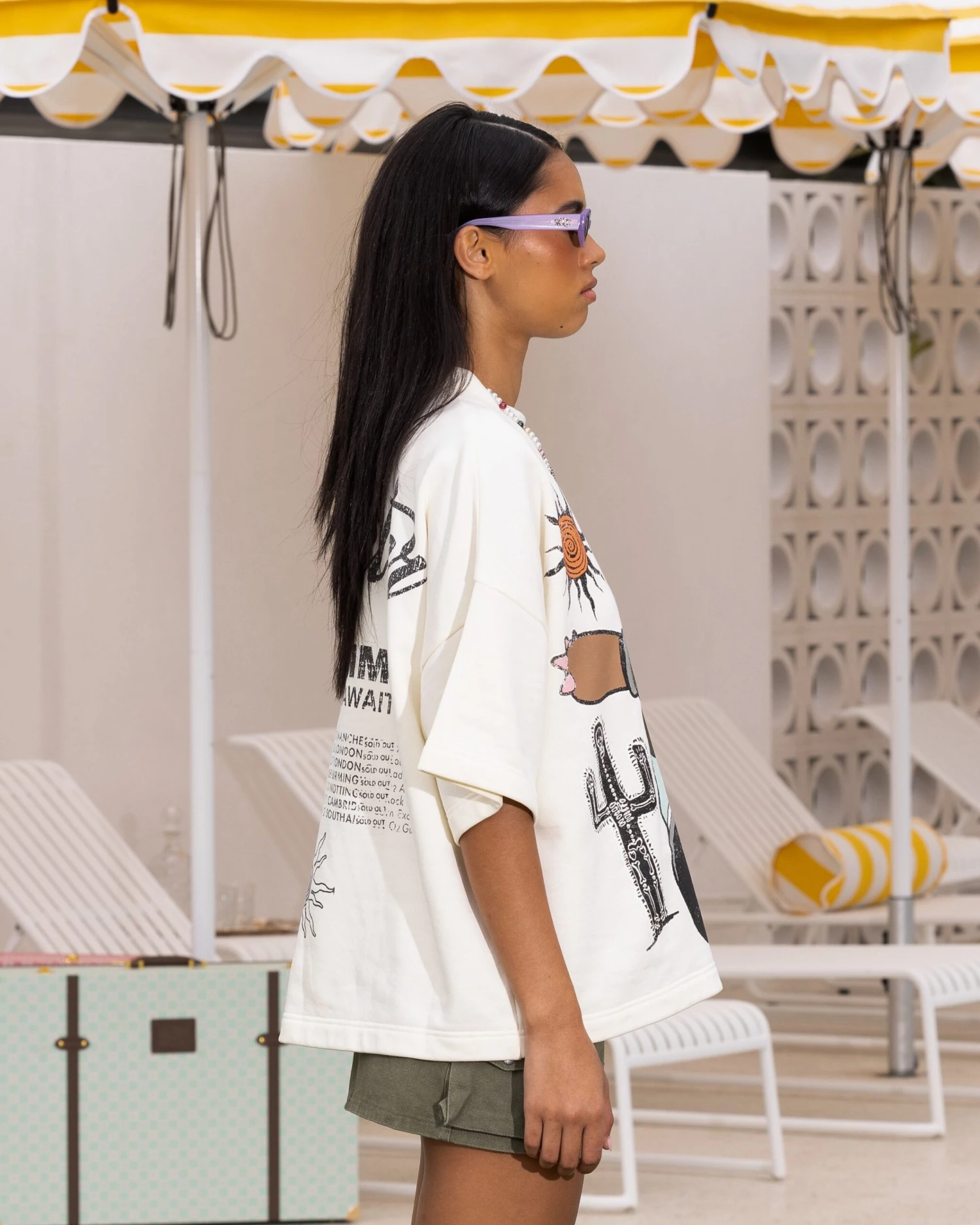 Loiter Palm Spring Box T-Shirt Off White 8 Loiter Palm Spring Box T-Shirt Off White - Image 6