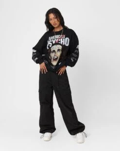 Rats Get Fat X American Psycho American Psycho Crewneck Black -Culture Kings Shop 02045829 YB001 womens 0030