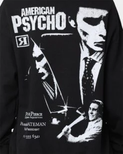 Rats Get Fat X American Psycho American Psycho Crewneck Black -Culture Kings Shop 02045829 YB001 womens 0050