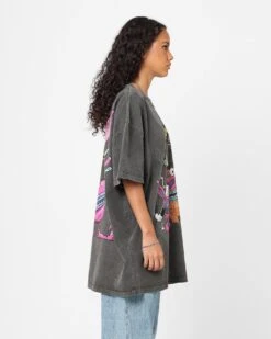 American Thrift X Aaahh!!! Real Monsters Monsters Heavyweight Vintage T-Shirt Black Wash -Culture Kings Shop 02046239 YB295 womens 0060