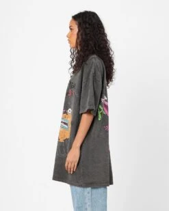 American Thrift X Aaahh!!! Real Monsters Monsters Heavyweight Vintage T-Shirt Black Wash -Culture Kings Shop 02046239 YB295 womens 0070