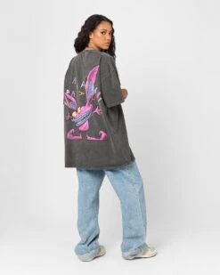 American Thrift X Aaahh!!! Real Monsters Monsters Heavyweight Vintage T-Shirt Black Wash -Culture Kings Shop 02046239 YB295 womens 0080