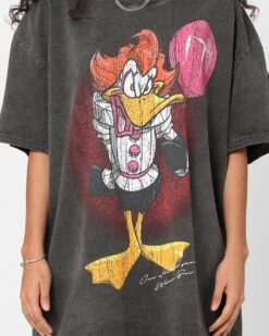 American Thrift X Warner Bros. Daffywise Heavyweight Vintage T-Shirt Black Wash -Culture Kings Shop 02046633 YB295 womens 0030