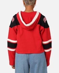 '47 BRAND 47 Brand Women's University Of Las Vegas Cropped Lacer Hoodie Red -Culture Kings Shop 02046885 YR001 womens 0030