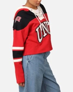 '47 BRAND 47 Brand Women's University Of Las Vegas Cropped Lacer Hoodie Red -Culture Kings Shop 02046885 YR001 womens 0040