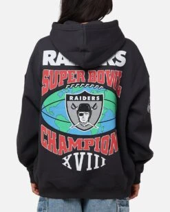 Mitchell & Ness Los Angeles Raiders Super Bowl World Hoodie Faded Black