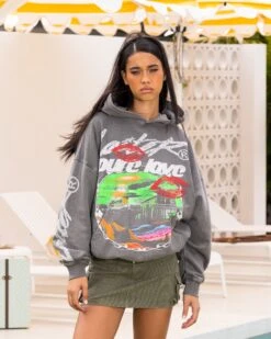 Loiter Pure Love Vintage Hoodie Charcoal