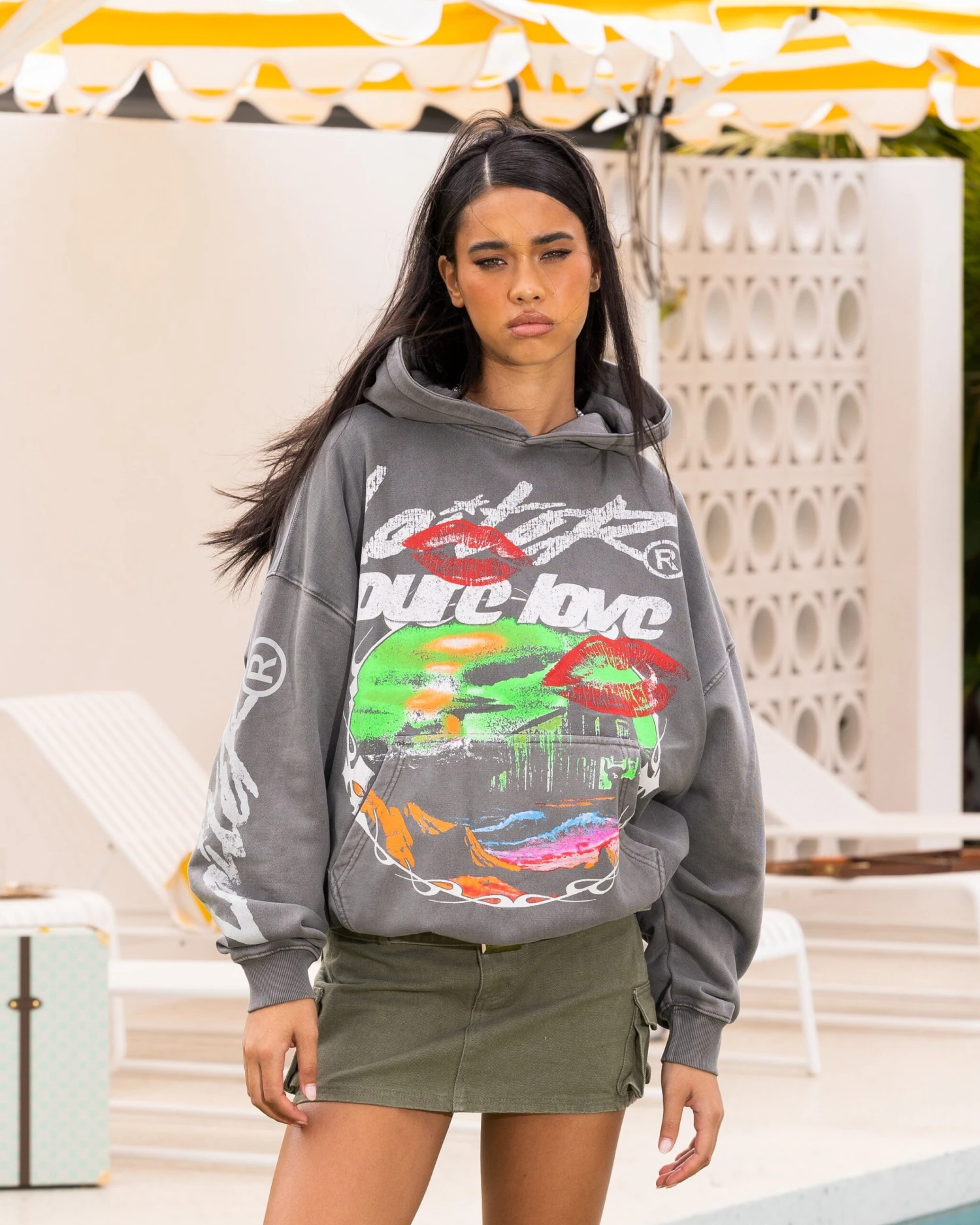 Loiter Pure Love Vintage Hoodie Charcoal 3 Loiter Pure Love Vintage Hoodie Charcoal