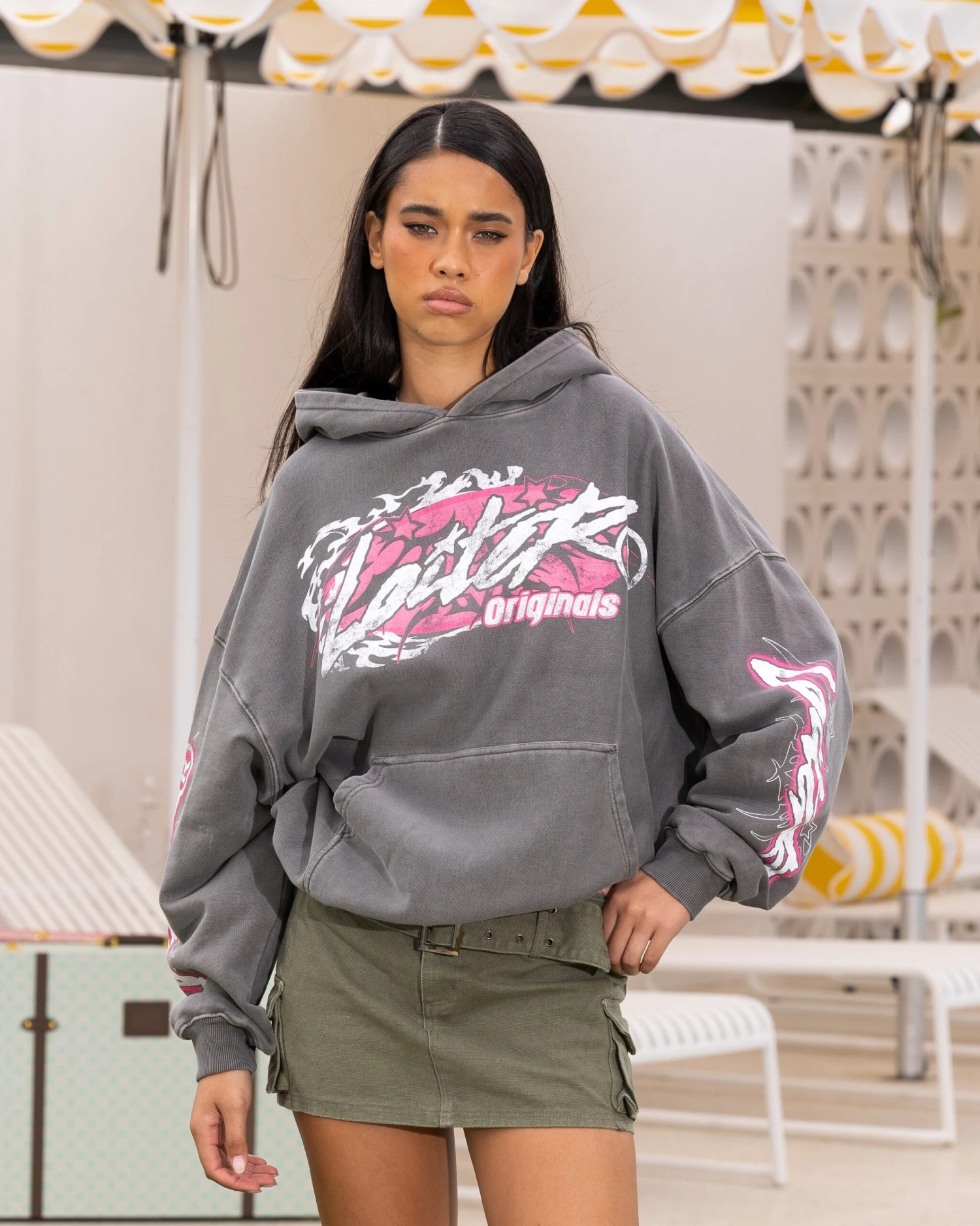 Loiter Wave Break Vintage Hoodie Charcoal 3 Loiter Wave Break Vintage Hoodie Charcoal