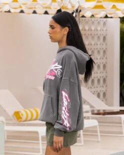 Loiter Wave Break Vintage Hoodie Charcoal 13 Loiter Wave Break Vintage Hoodie Charcoal -Culture Kings Shop 02047619 YC300 womens 0060