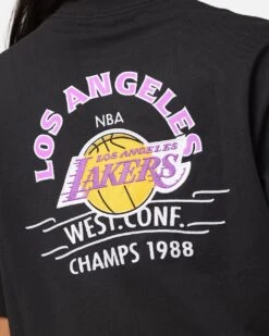 Mitchell & Ness Los Angeles Lakers Arch T-Shirt Faded Black -Culture Kings Shop 02048517 YB554 womens 0070