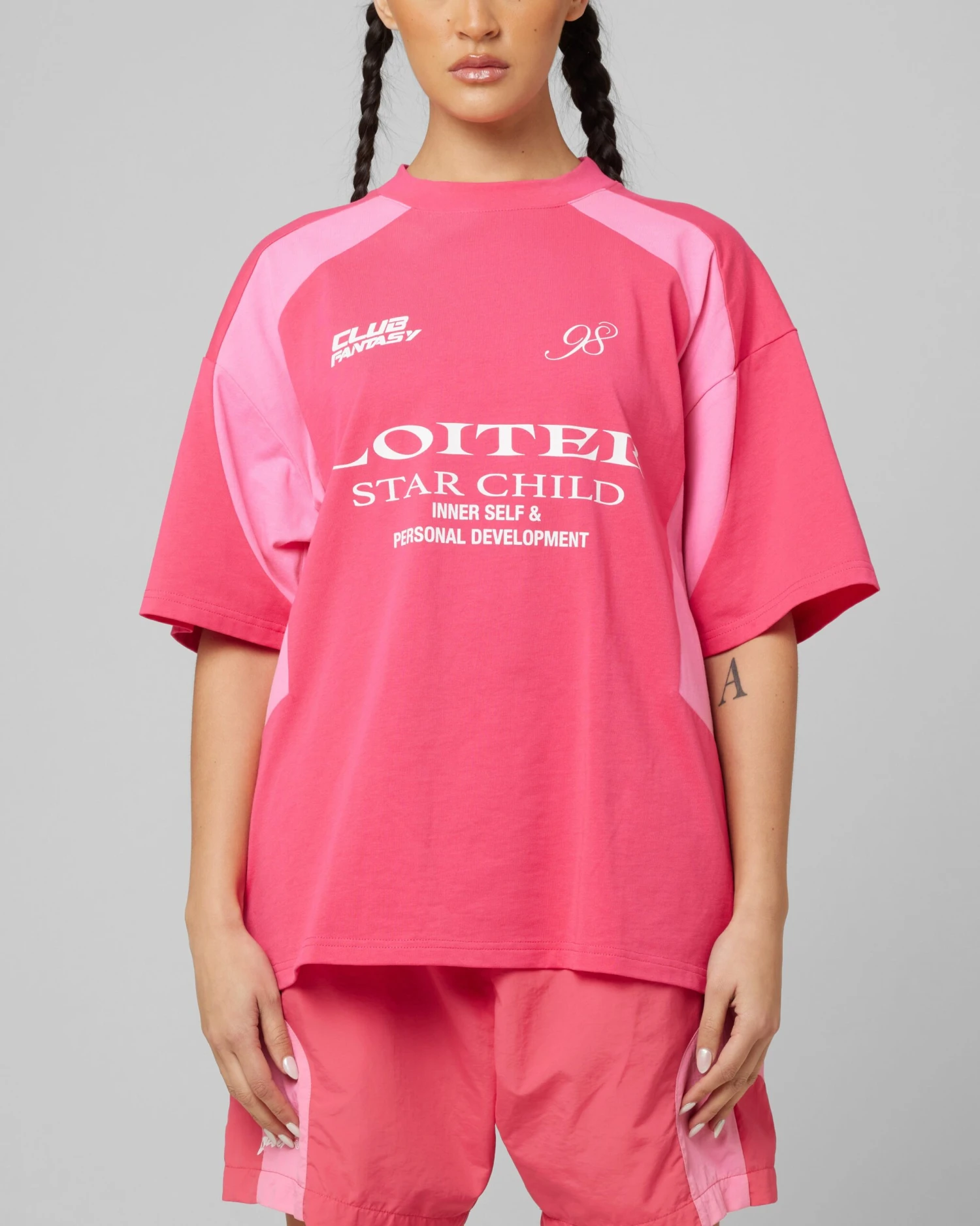 Loiter Subcultural Panel T-Shirt Pink 3 Loiter Subcultural Panel T-Shirt Pink