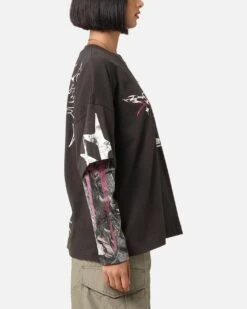 Loiter Seek N Destroy Long Sleeve T-Shirt Charcoal -Culture Kings Shop 02050159 YC300 womens 00050