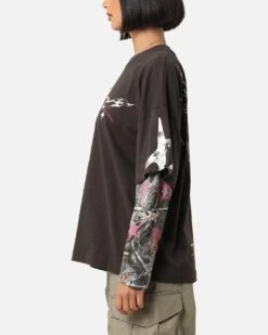 Loiter Seek N Destroy Long Sleeve T-Shirt Charcoal -Culture Kings Shop 02050159 YC300 womens 00060