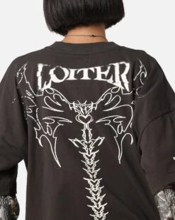 Loiter Seek N Destroy Long Sleeve T-Shirt Charcoal -Culture Kings Shop 02050159 YC300 womens 00080