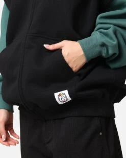 Carre Floral Full Zip Hoodie Black/Green 11 Carre Floral Full Zip Hoodie Black/Green -Culture Kings Shop 02050590 YB020 womens 00040