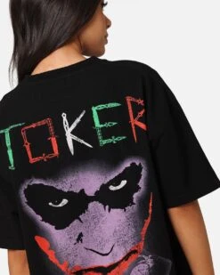 American Thrift X DC Batman The Joker Scars Heavy T-Shirt Black -Culture Kings Shop 02050636 YB001 womens 0070