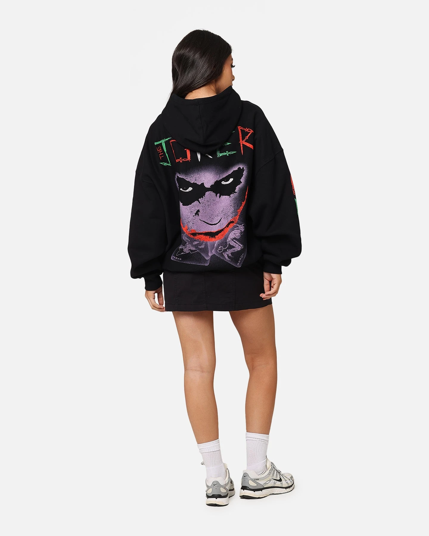 American Thrift X DC Batman The Joker Scars Premium Hoodie Black 5 American Thrift X DC Batman The Joker Scars Premium Hoodie Black - Image 3