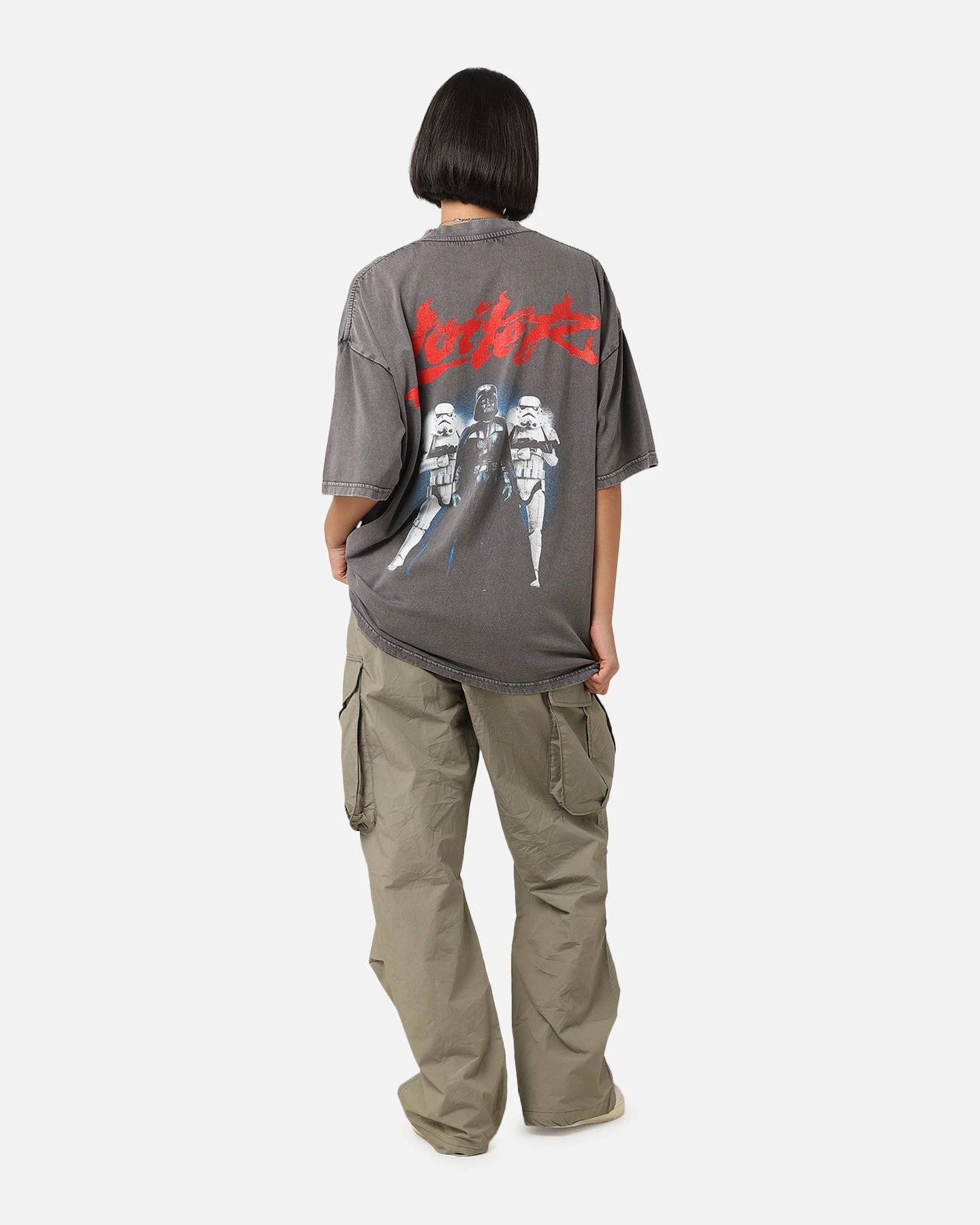 Star Wars Vader & Stormtrooper Vintage Vintage T-Shirt Washed Charcoal 6 Star Wars Vader & Stormtrooper Vintage Vintage T-Shirt Washed Charcoal - Image 4