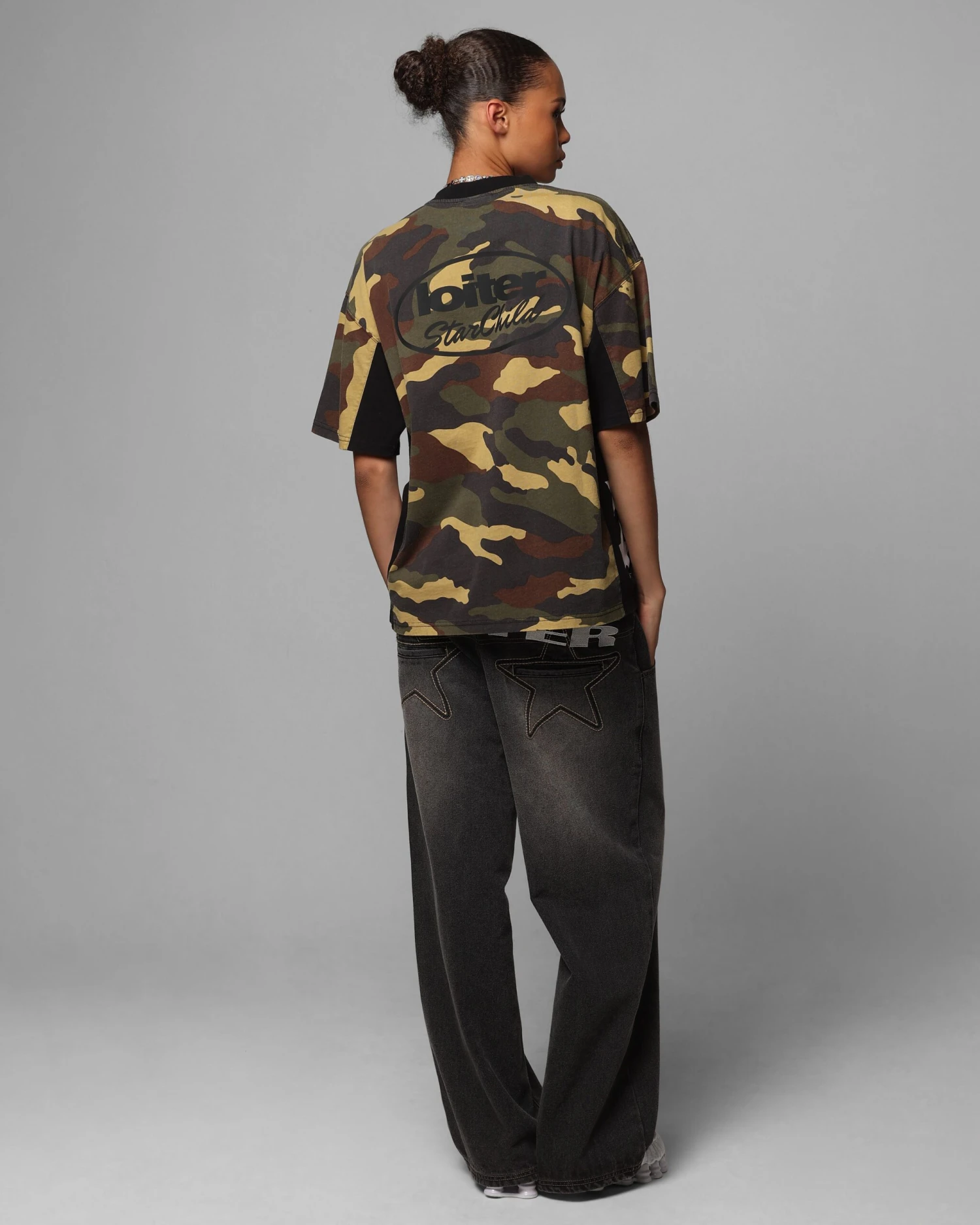 Loiter Star Child T-Shirt Woodland Camo 5 Loiter Star Child T-Shirt Woodland Camo - Image 3
