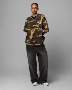 Loiter Star Child T-Shirt Woodland Camo 12 Loiter Star Child T-Shirt Woodland Camo -Culture Kings Shop 02050744 YC040 womens 00040