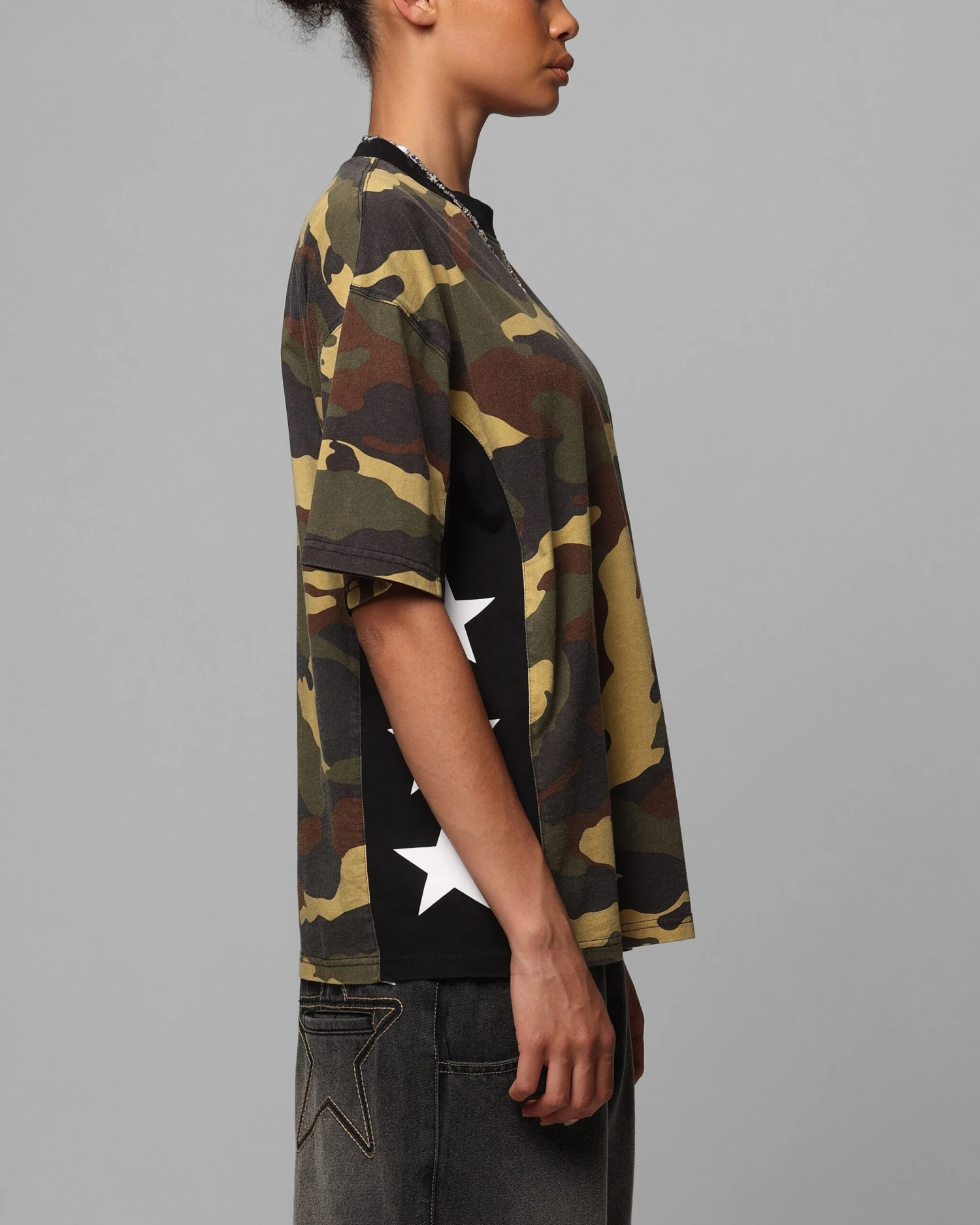 Loiter Star Child T-Shirt Woodland Camo 7 Loiter Star Child T-Shirt Woodland Camo - Image 5