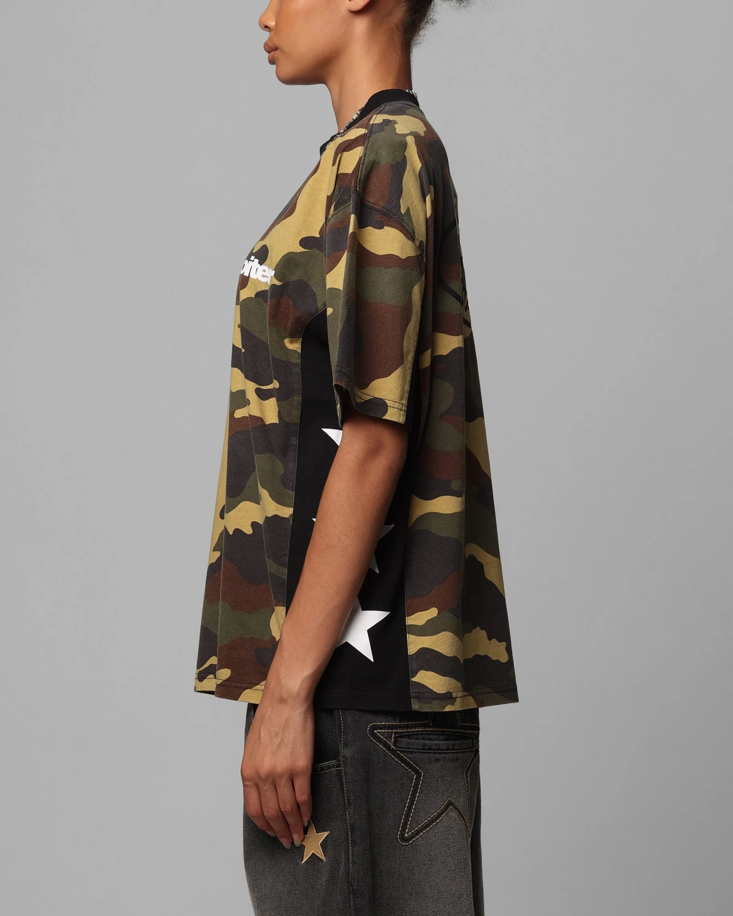 Loiter Star Child T-Shirt Woodland Camo 8 Loiter Star Child T-Shirt Woodland Camo - Image 6