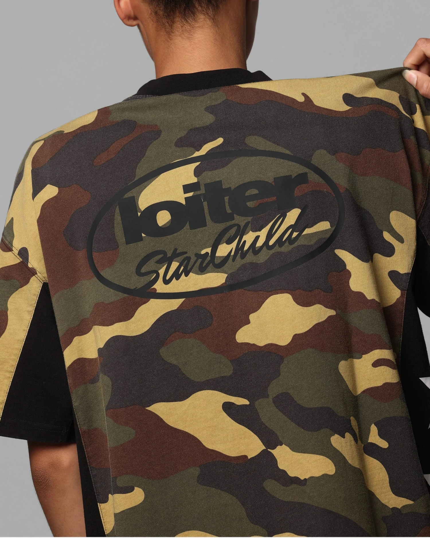 Loiter Star Child T-Shirt Woodland Camo 9 Loiter Star Child T-Shirt Woodland Camo - Image 7