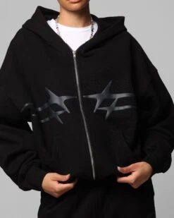 Loiter Celestial Full Zip Hoodie Black -Culture Kings Shop 02050791 YB001 womens 00070