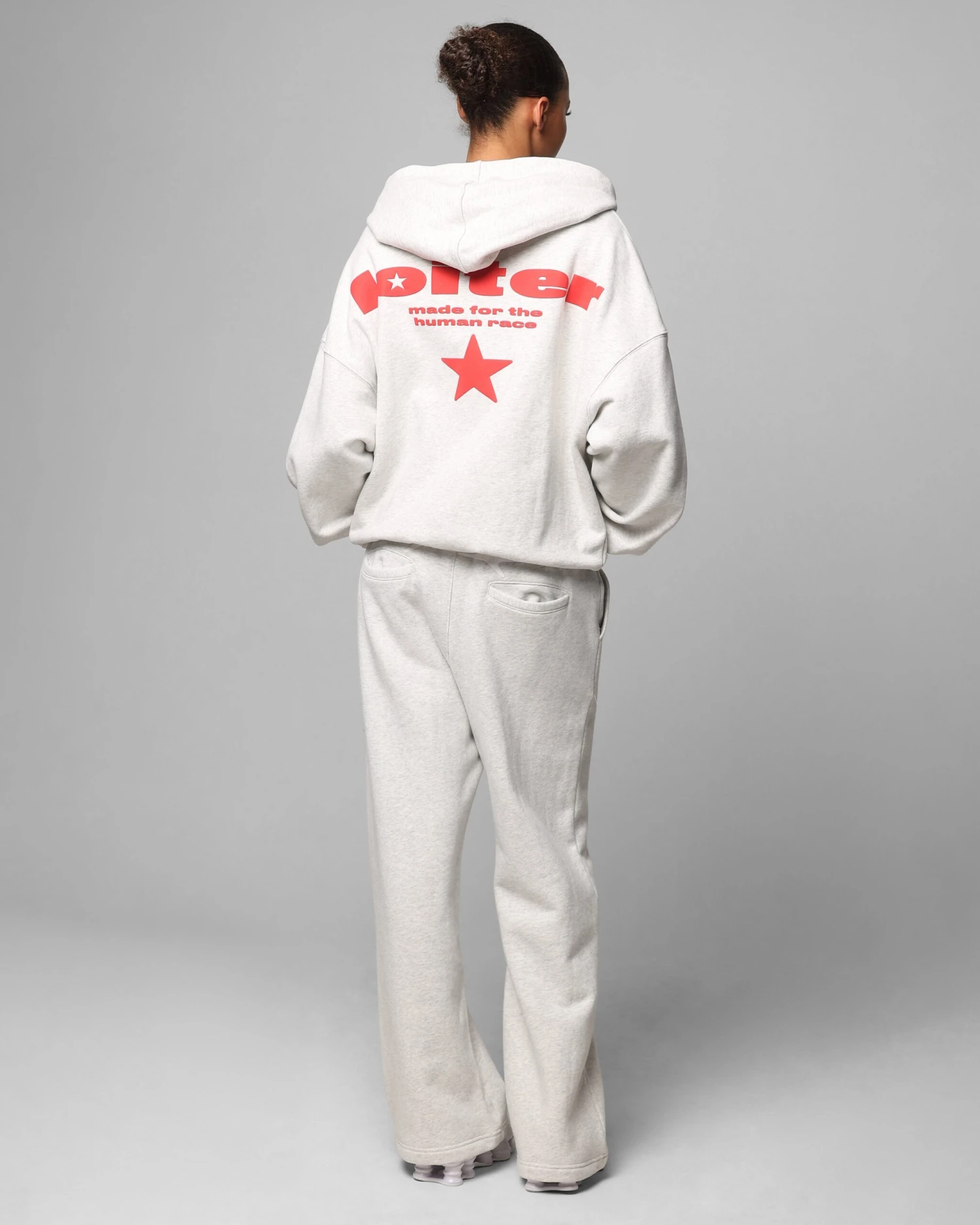 Loiter Celestial Full Zip Hoodie Light Grey Marl 6 Loiter Celestial Full Zip Hoodie Light Grey Marl - Image 4