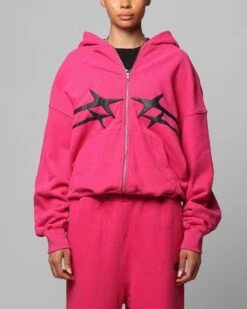 Loiter Celestial Full Zip Hoodie Pink