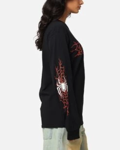 Goat Crew Marvel Spider-Man Y2K Miles Long Sleeve T-Shirt Black -Culture Kings Shop 02051101 YB001 womens 00040