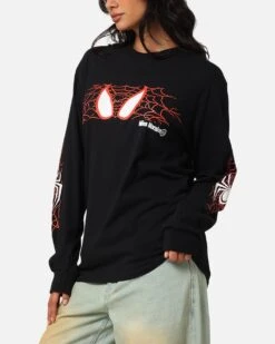 Goat Crew Marvel Spider-Man Y2K Miles Long Sleeve T-Shirt Black -Culture Kings Shop 02051101 YB001 womens 00050