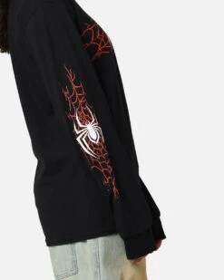 Goat Crew Marvel Spider-Man Y2K Miles Long Sleeve T-Shirt Black -Culture Kings Shop 02051101 YB001 womens 00060