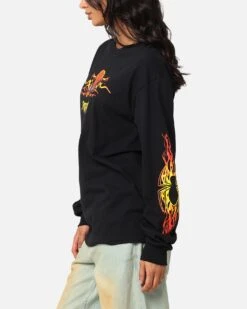 Goat Crew Marvel Spider-Man Y2K Spidey Long Sleeve T-Shirt Black -Culture Kings Shop 02051103 YB001 womens 00050