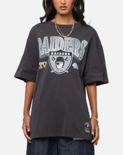 Mitchell & Ness Las Vegas Raiders Arch T-Shirt Faded Black