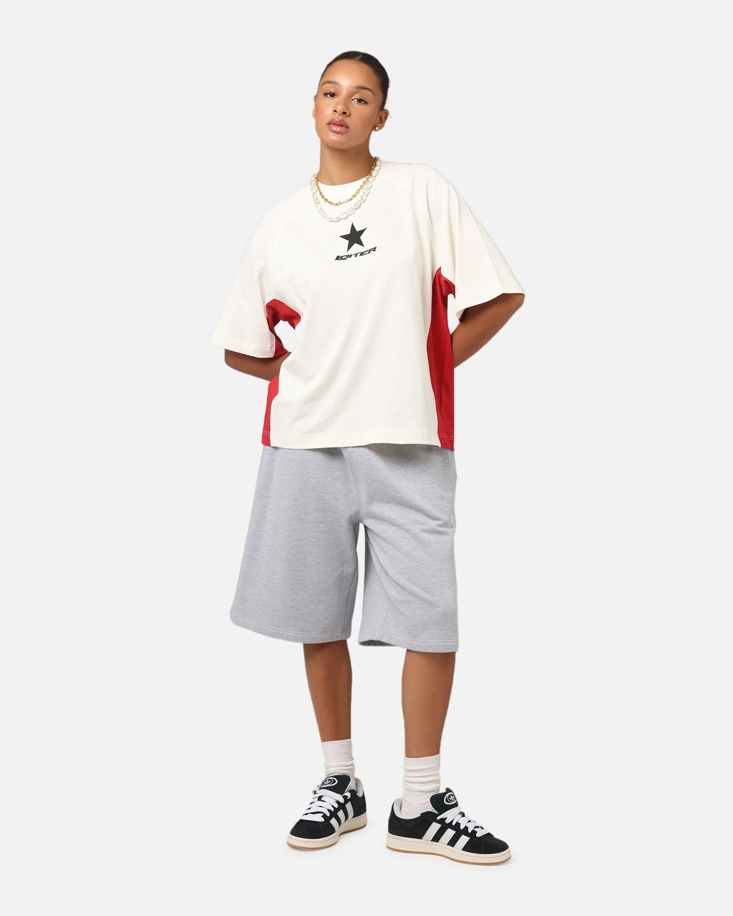 Loiter Daytona Panel T-Shirt White/Pink 4 Loiter Daytona Panel T-Shirt White/Pink - Image 3