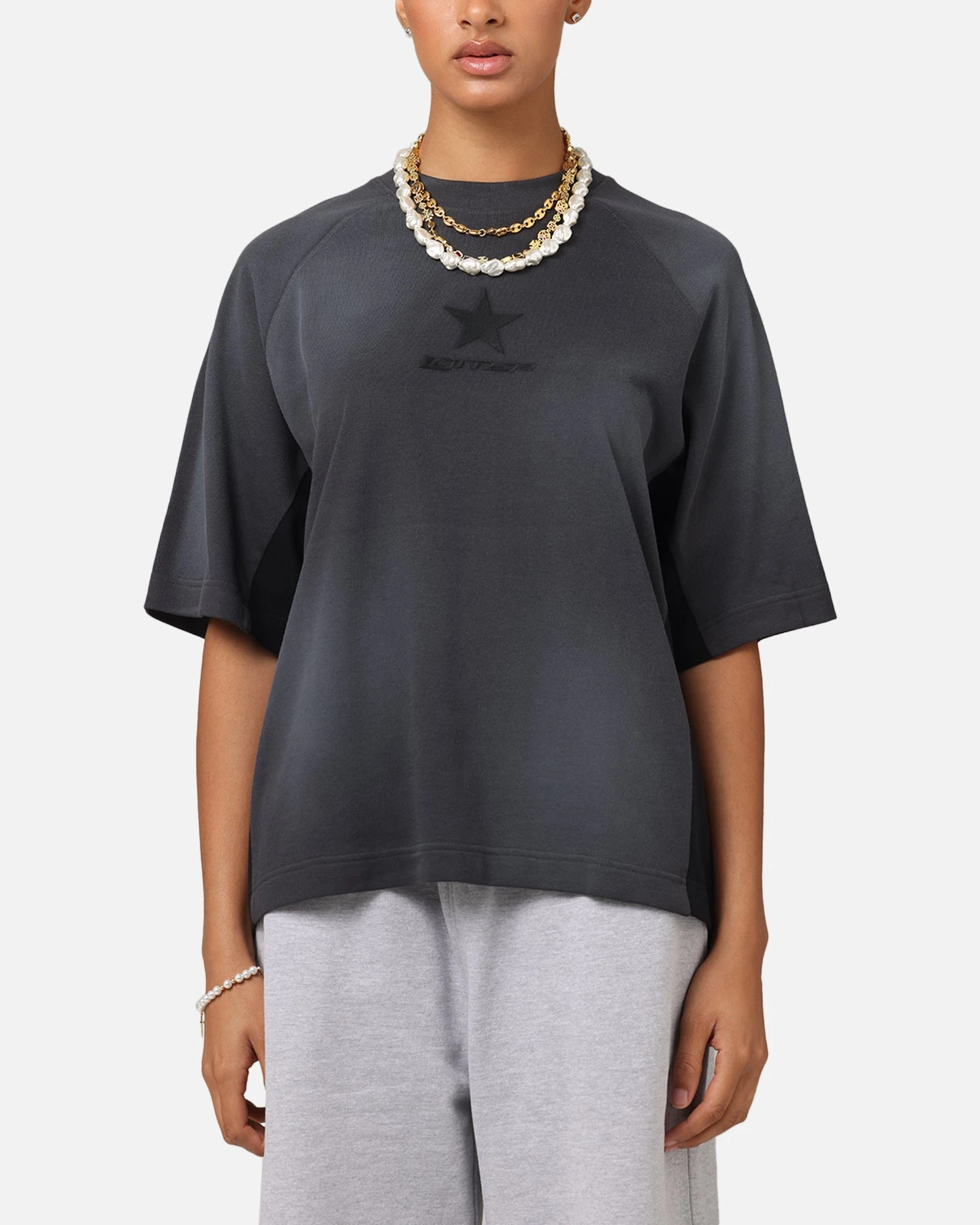 Loiter Daytona Panel T-Shirt Washed Black 3 Loiter Daytona Panel T-Shirt Washed Black