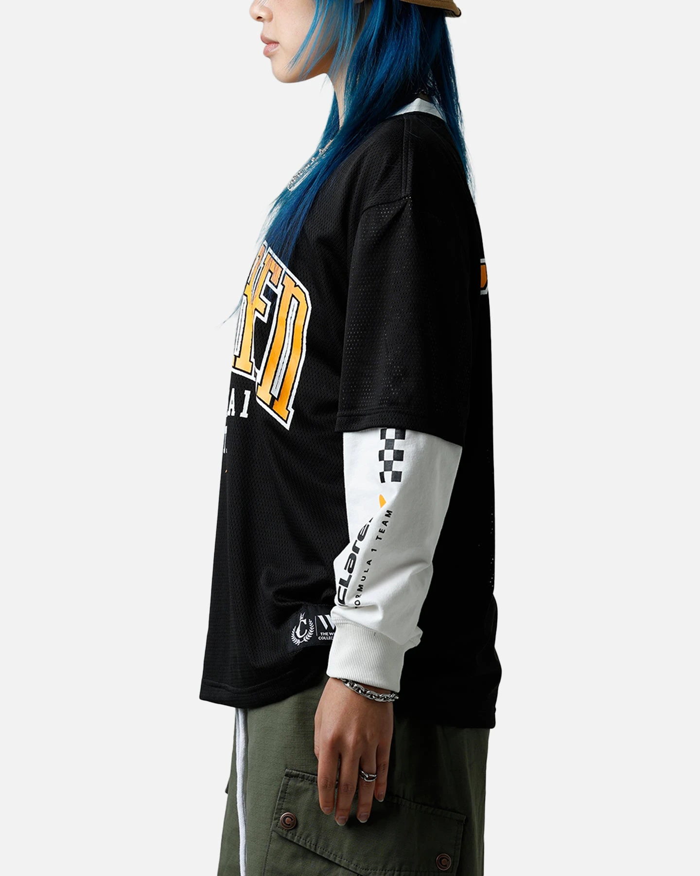 We Are The Wild Collective X Women's Mclaren 'Vegas Grad Prix 2024' Mesh Long Sleeve Jersey Black 8 We Are The Wild Collective X Women's Mclaren 'Vegas Grad Prix 2024' Mesh Long Sleeve Jersey Black - Image 6