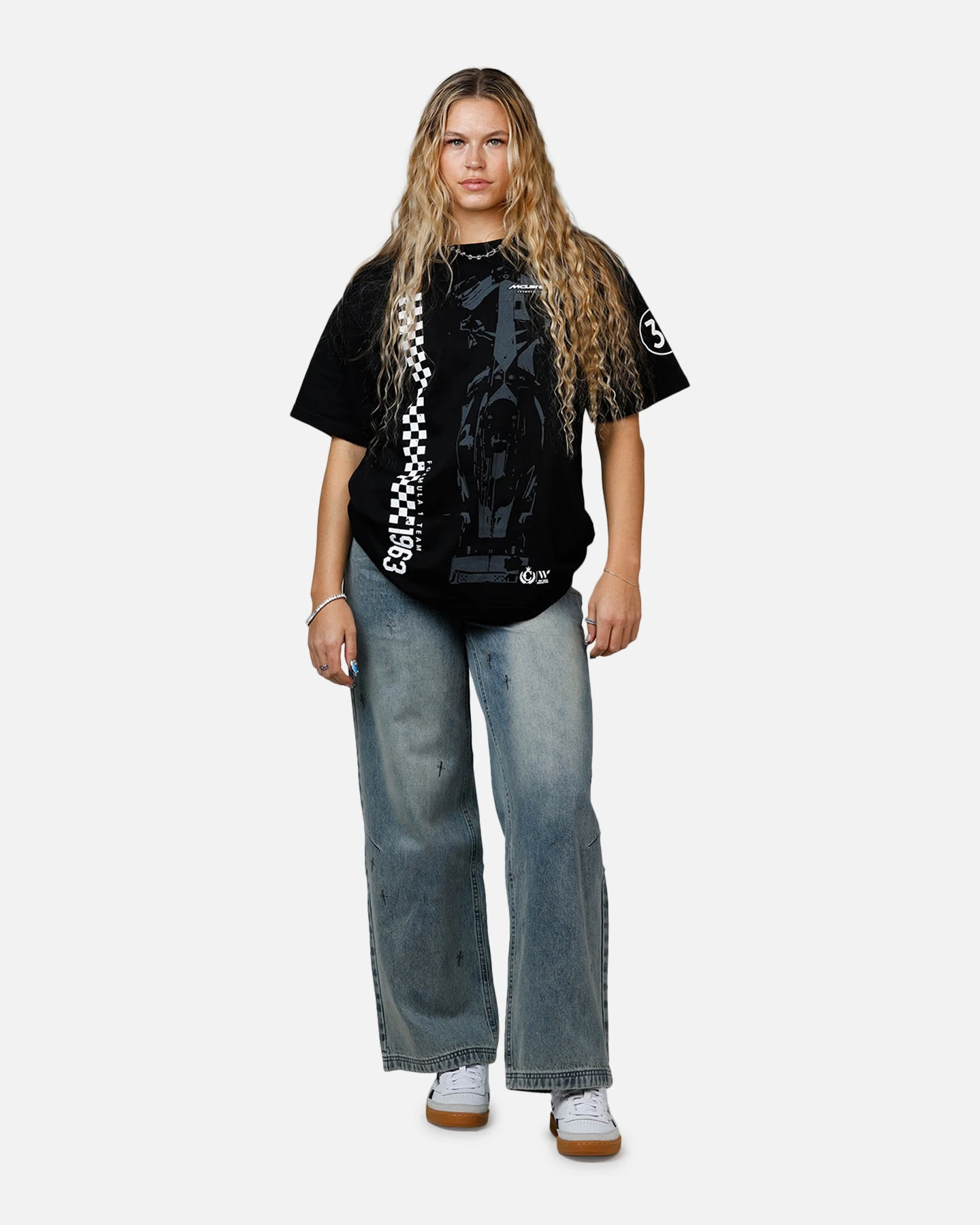We Are The Wild Collective X Women's Mclaren 'Vegas Grad Prix 2024' T-Shirt Washed Black 5 We Are The Wild Collective X Women's Mclaren 'Vegas Grad Prix 2024' T-Shirt Washed Black - Image 3