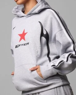 Loiter Trackstar Hoodie Grey Marle -Culture Kings Shop 02051479 YQ163 womens 00080
