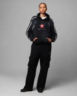 Loiter Trackstar Hoodie Washed Black 12 Loiter Trackstar Hoodie Washed Black -Culture Kings Shop 02051479 YW607 womens 00030