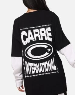 Carre C-Star Long Sleeve T-Shirt Black/White -Culture Kings Shop 02051617 YB012 womens 00070