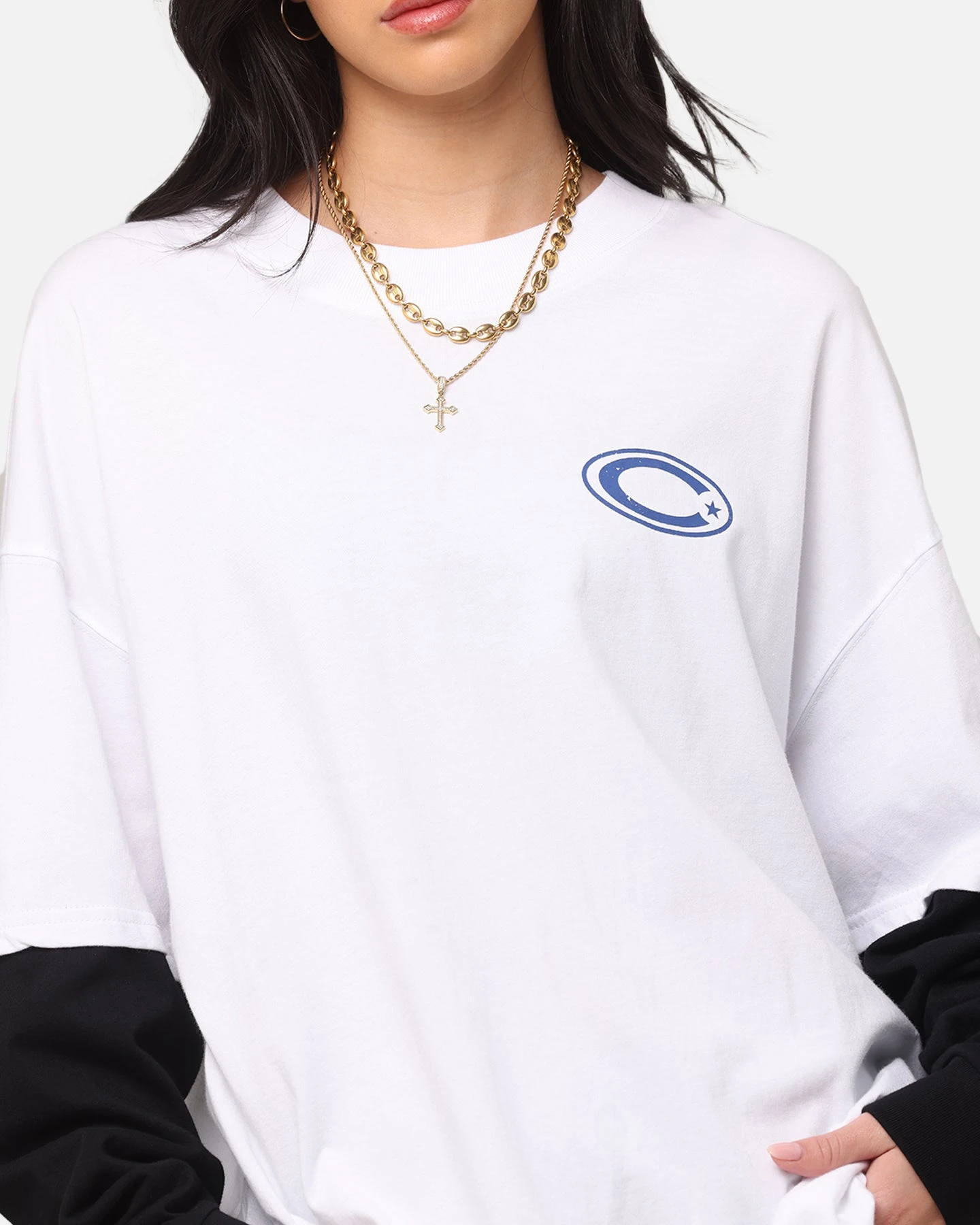 Carre C-Star Long Sleeve T-Shirt White/Black 9 Carre C-Star Long Sleeve T-Shirt White/Black - Image 7