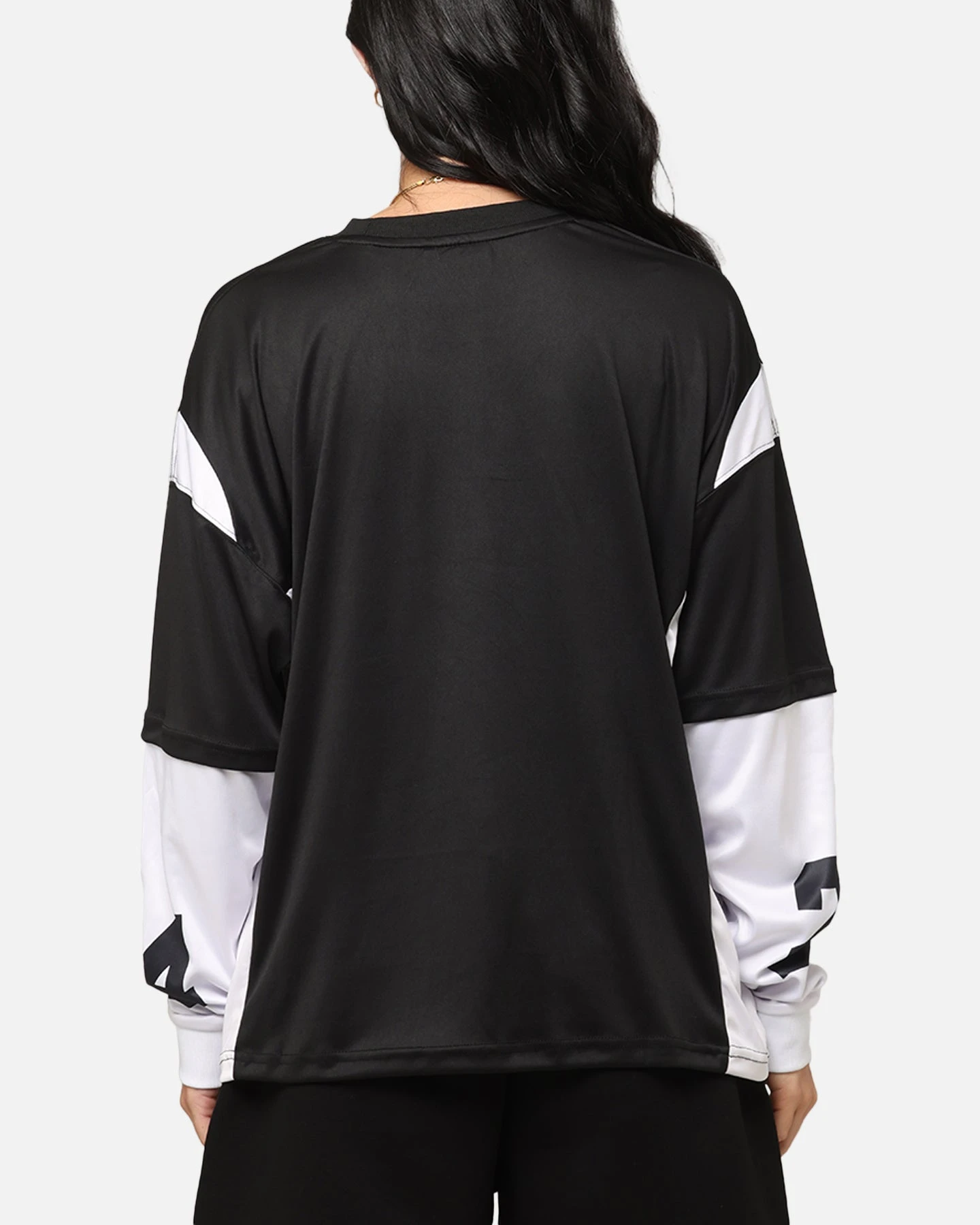 Carre Football Layered Long Sleeve T-Shirt Black/White 5 Carre Football Layered Long Sleeve T-Shirt Black/White - Image 3