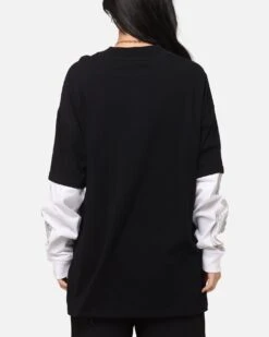 Carre Rosebowl Layered Long Sleeve T-Shirt Black/White -Culture Kings Shop 02051621 YB012 womens 00030