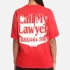 Market Call My Lawyer 3D T-Shirt Red 1 Market Call My Lawyer 3D T-Shirt Red -Culture Kings Shop 02051646 YR001 womens 0010