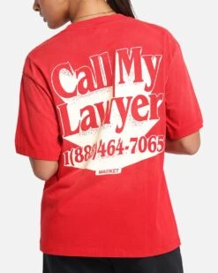 Market Call My Lawyer 3D T-Shirt Red -Culture Kings Shop 02051646 YR001 womens 0080