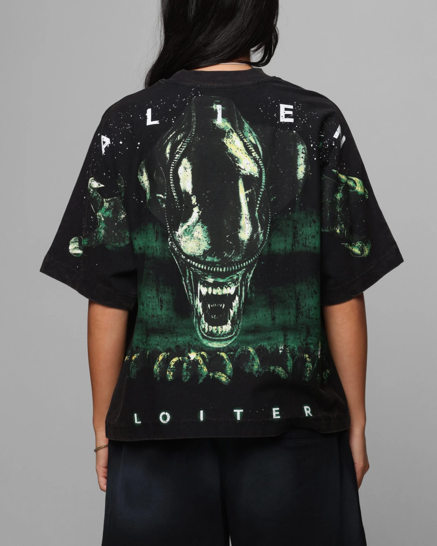 Loiter Alien Boxy T-Shirt Washed Black 3 Loiter Alien Boxy T-Shirt Washed Black